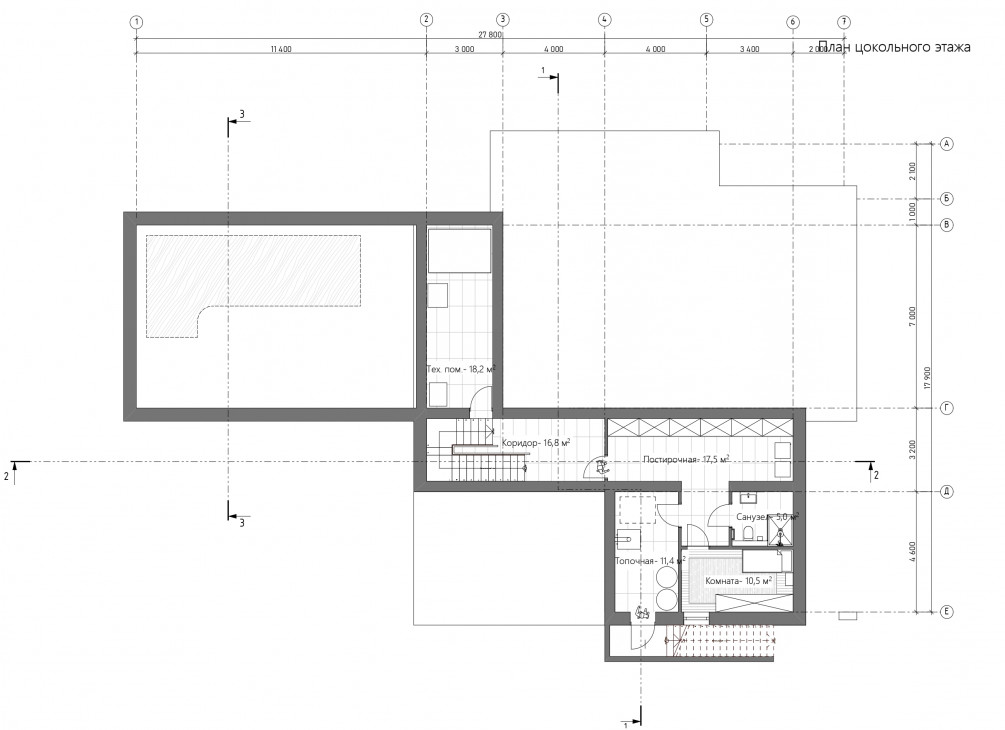 План цокольного этажа виллы 2